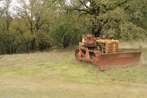 An abandoned tractor Stock Photos