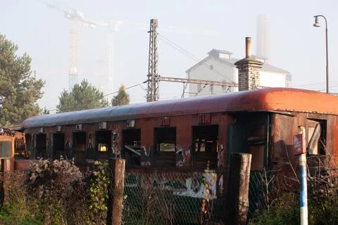 An abandoned train car Stock Photos