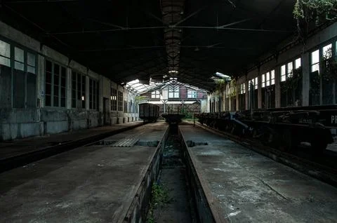Abandoned Train Depot Foto stock