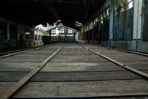 Abandoned Train Depot Foto stock
