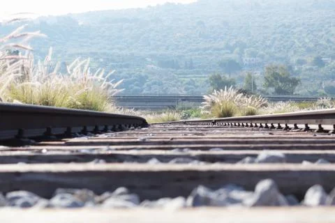 Abandoned train rail Stock-Fotos