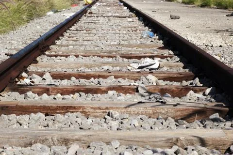 Abandoned train rail Stock-Fotos