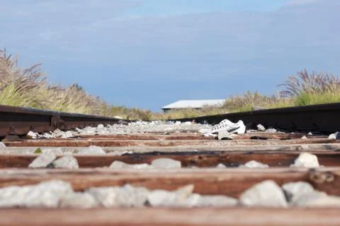 Abandoned train rail Stock-Fotos