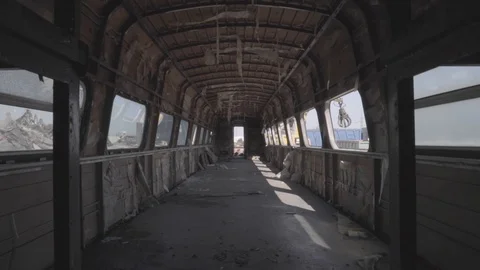 Abandoned train1 Video stock 104046857