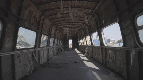 Abandoned train2 Video stock 104046856