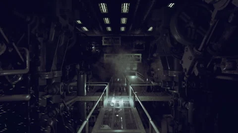 Abandoned underwater craft displaying rust and water infiltration 스톡 동영상 341595720