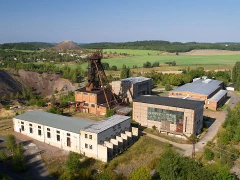 Abandoned uranium mine Stock Photos