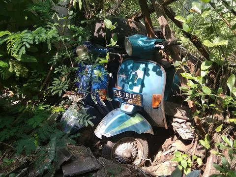 Abandoned Vespa Stock Photos