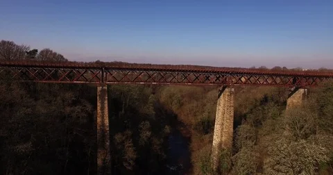 Abandoned Viaduct Elevated Shot Stock Footage 76393111
