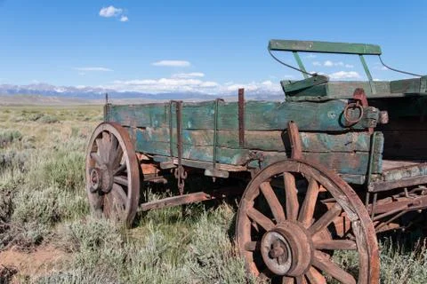 Abandoned Wagon of the West Stock Photos