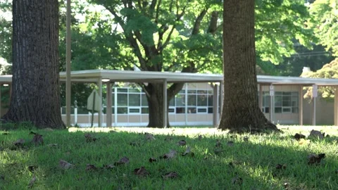 Abandoned Wakefield Elementary School Est 1950s Shown Before Demolition 4K Stock Footage 209332392