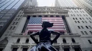 Abandoned Wall Street Stock Exchange Empty Streets And Girl Statue Of New York Stock Footage