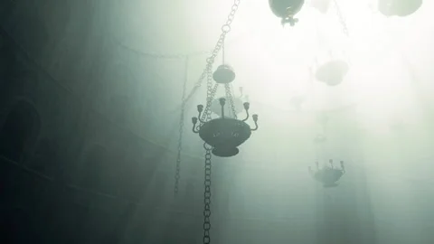 Abandoned warehouse with aged lighting and weathered metal details Stock Footage 339630800