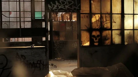 Abandoned Warehouse Stock Footage 40468174