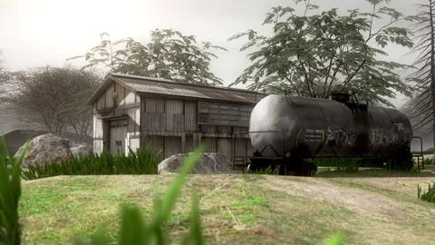 An abandoned warehouse Stock Footage 101833084