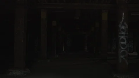 Abandoned Warehouse Pan Stock Footage