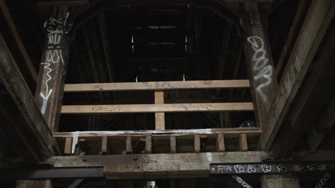 Abandoned Warehouse Railing Video stock 113531316