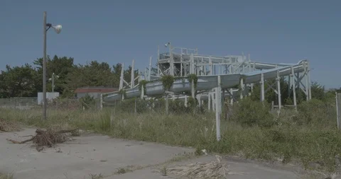 Abandoned Waterpark Stock Footage 100649738