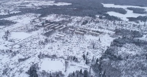 Abandoned winter city 1 Stock Footage 101921588