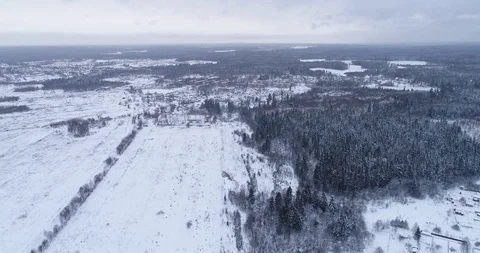 Abandoned winter city revers Stock Footage 101921653