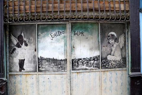 Abandoned workshop 스톡 사진