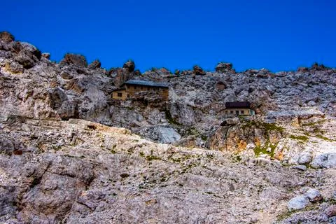 Abandonment in the dolomites Stock Photos