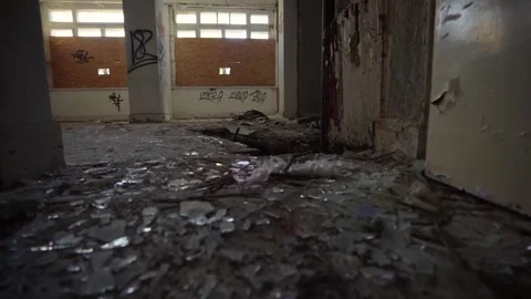 Abandonned sanatorium in mountrain inside 100FPS Stock Footage 163198443