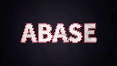 ABASE - 4k flag animation with ABASE text - 4k loop video Stock Footage 170991653
