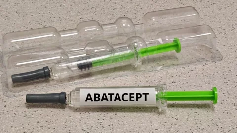 ABATACEPT T cell costimulation modulator for autoimmune arthritis in a prefilled Stock Footage 342807273
