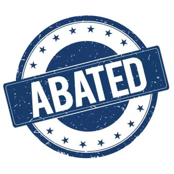 ABATED stamp sign Stock Illustration