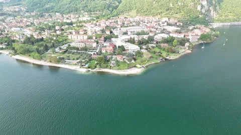 Abbadia Lariana on Como Lake Stock Footage 333320188