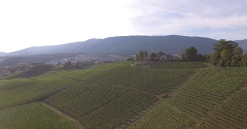 Abbaye Bevaix - Aerial 4K Stock Footage 67233604