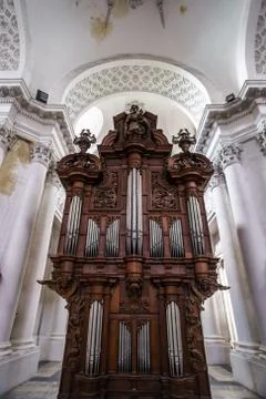 Abbey cathedral interior Stock Photos