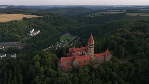 Abbey of Clervaux Abbey of St. Maurice and St. Maur in Luxembourg, Benedictine Stock Footage 313989108