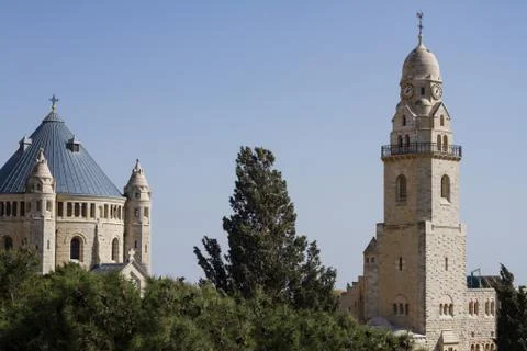 Abbey of the dormition  - jerusalem Stock Photos