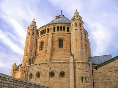 Abbey of the Dormition in Jerusalem Stock Photos