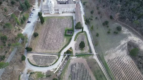 Abbey drone flyover Video stock 304266026