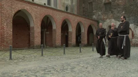 Abbey monk 02 Video stock 11140264