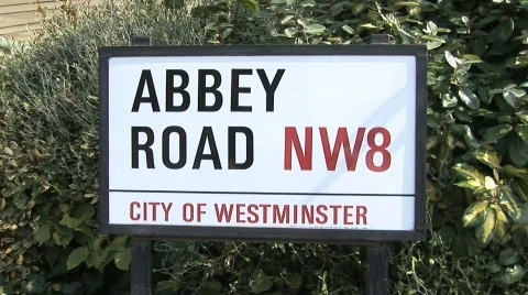 Abbey Road Sign Stock Footage 514484
