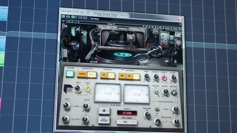 Abbey Road vinyl stereo plugin in audio production software Stock-Footage 88332989