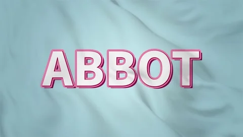 ABBOT - 4k flag animation with ABBOT text - 4k loop video Stock Footage 171020469