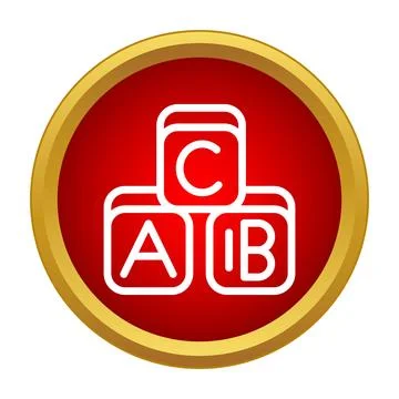 Abc alphabet blocks learning for early childhood education Stock Illustration