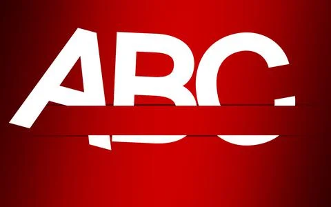 ABC alphabet with red background Stock-Illustration