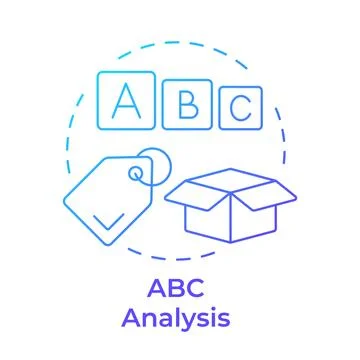 ABC analysis blue gradient concept icon Illustrazione stock