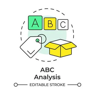 ABC analysis multi color concept icon Stock Illustration