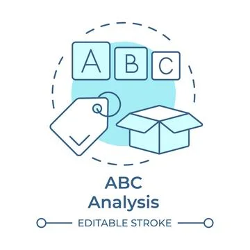 ABC analysis soft blue concept icon Illustrazione stock