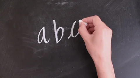 Abc on blackboard Video stock 113198347