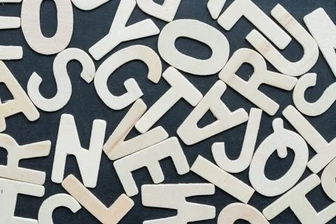 ABC on the blackbroad as a background composition Stock Photos