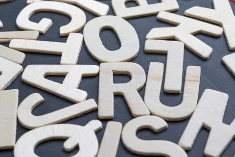 ABC on the blackbroad as a background composition Stock Photos