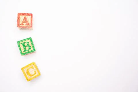 ABC blocks arranged in stack 스톡 사진